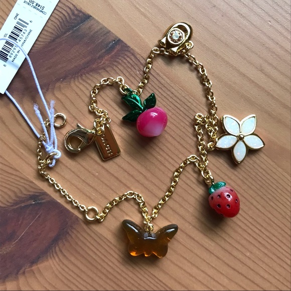 ❤️ Coach Strawberry Multi Charm Bracelet strawberry 🍓 - Picture 1 of 5